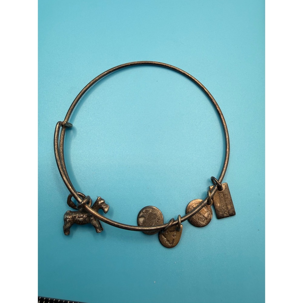 Alex and‎ Ani Monopoly Scottie Dog Charm Bangle Bracelet Rafaelian Silver Finish